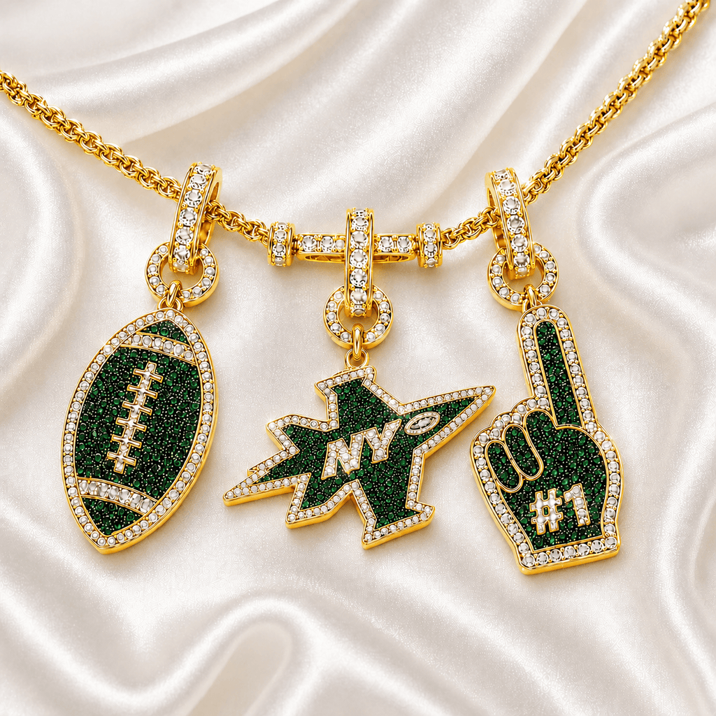 NYJ Solid Gold Chain with Diamond Pendant TTTT