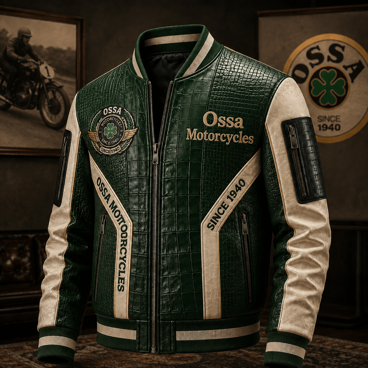 Premium OSS Leather Zipper Jacket TNSM
