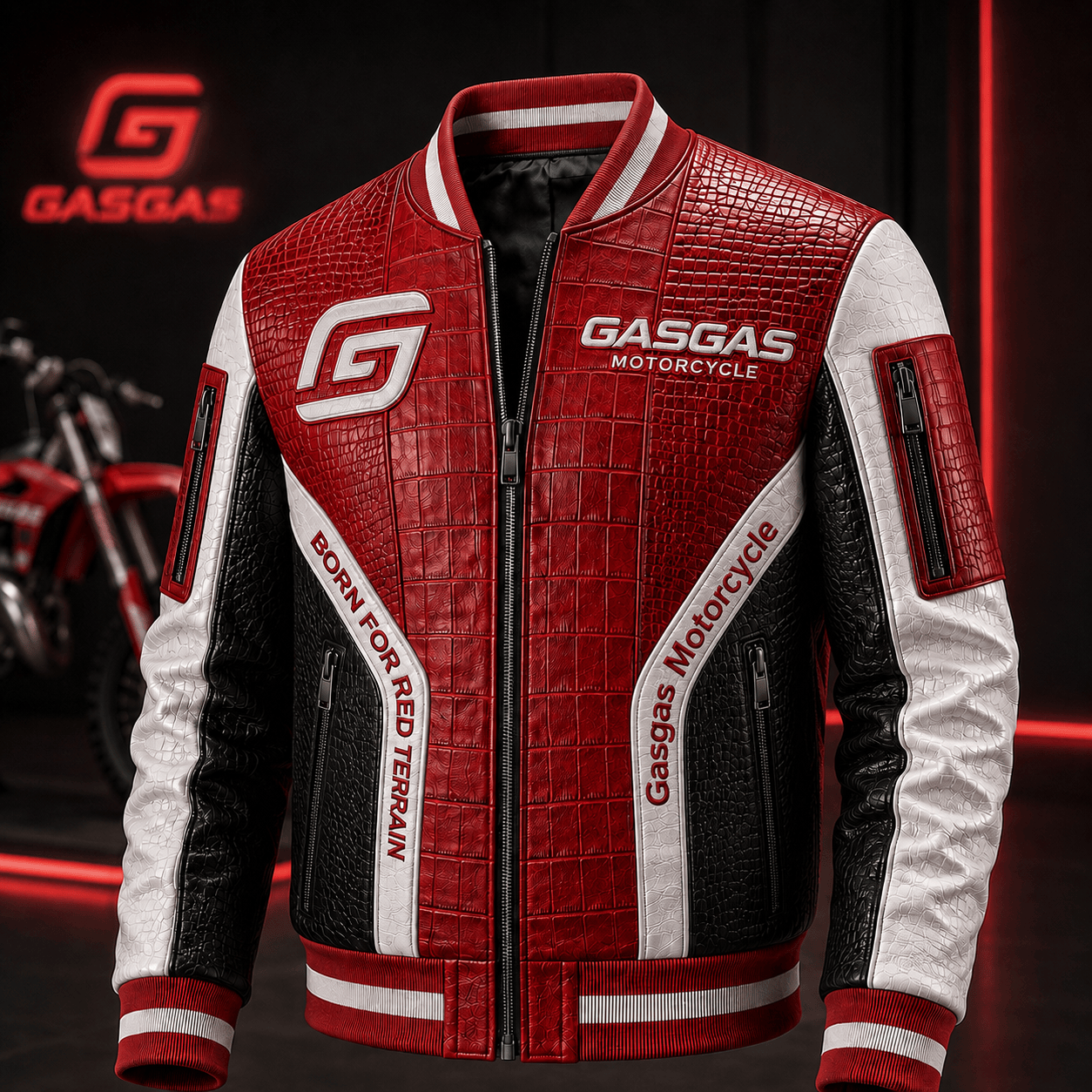 Premium GAS Leather Zipper Jacket TNSM