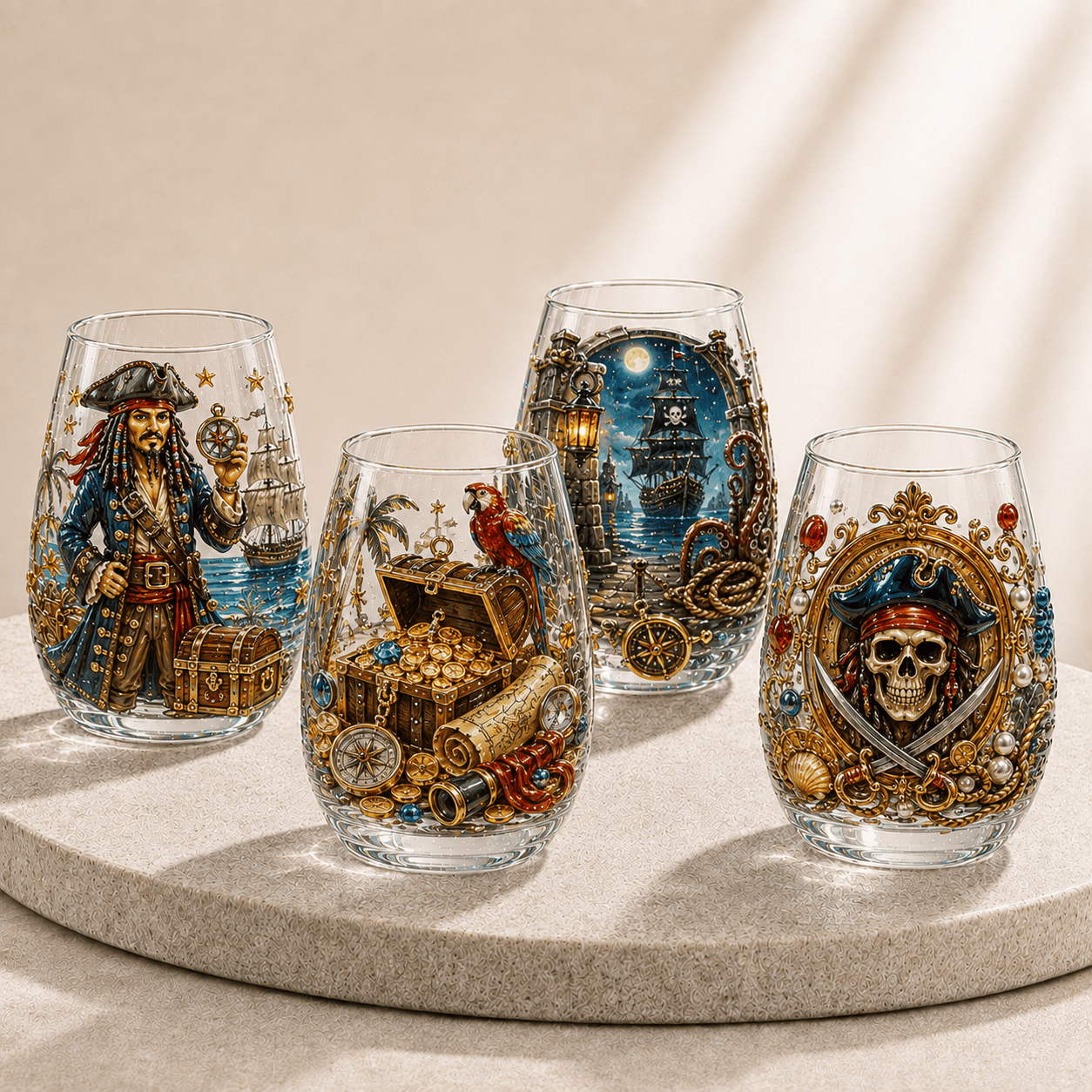 Premium PTC Stemless Wine Glass Set BMD
