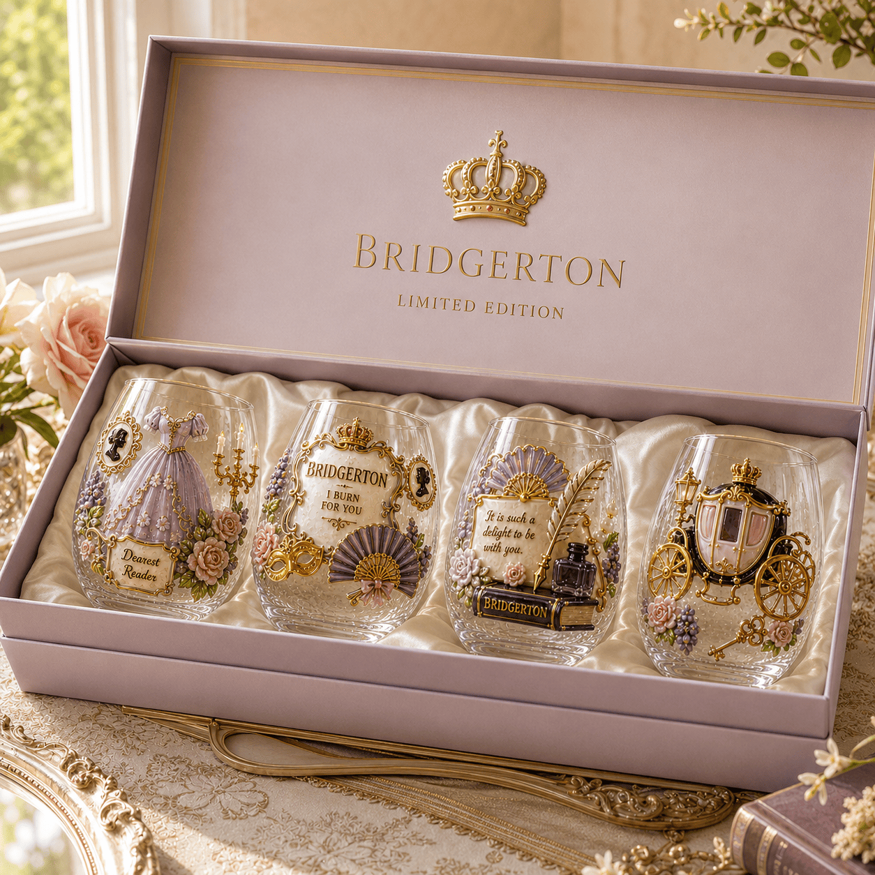 Premium BDGT Stemless Wine Glass Set TMH