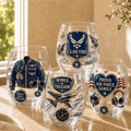 Premium USAF Stemless Wine Glass Set TTTT