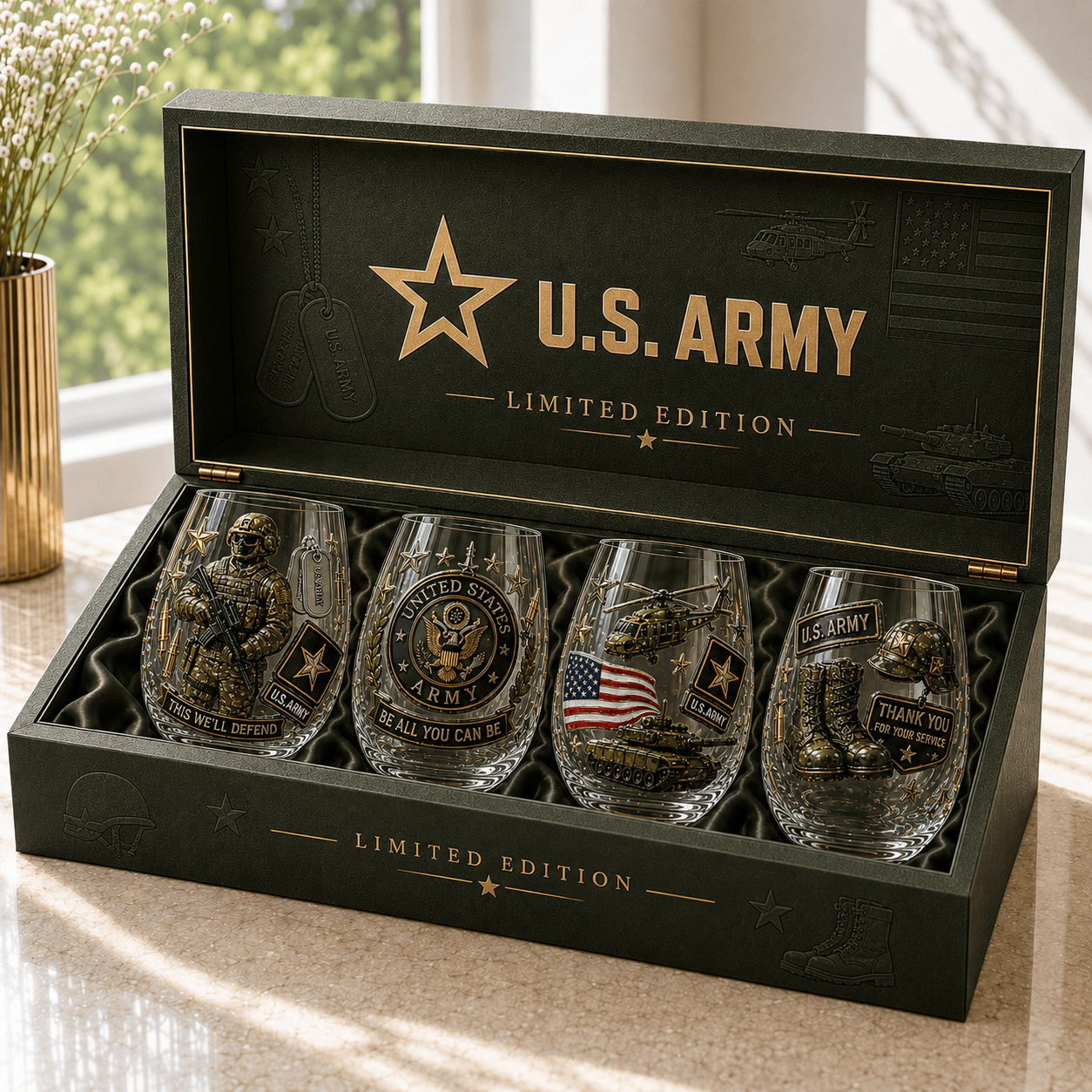 Premium USAR Stemless Wine Glass Set TTTT