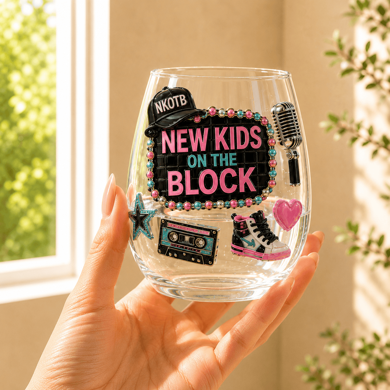 Premium NKOTB Stemless Wine Glass Set TMH