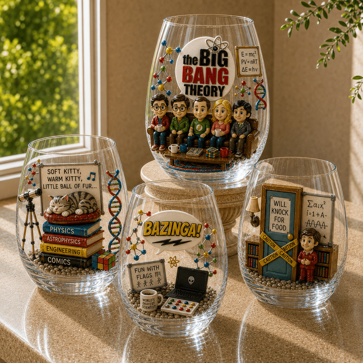 Premium TBBT Stemless Wine Glass Set TTTT