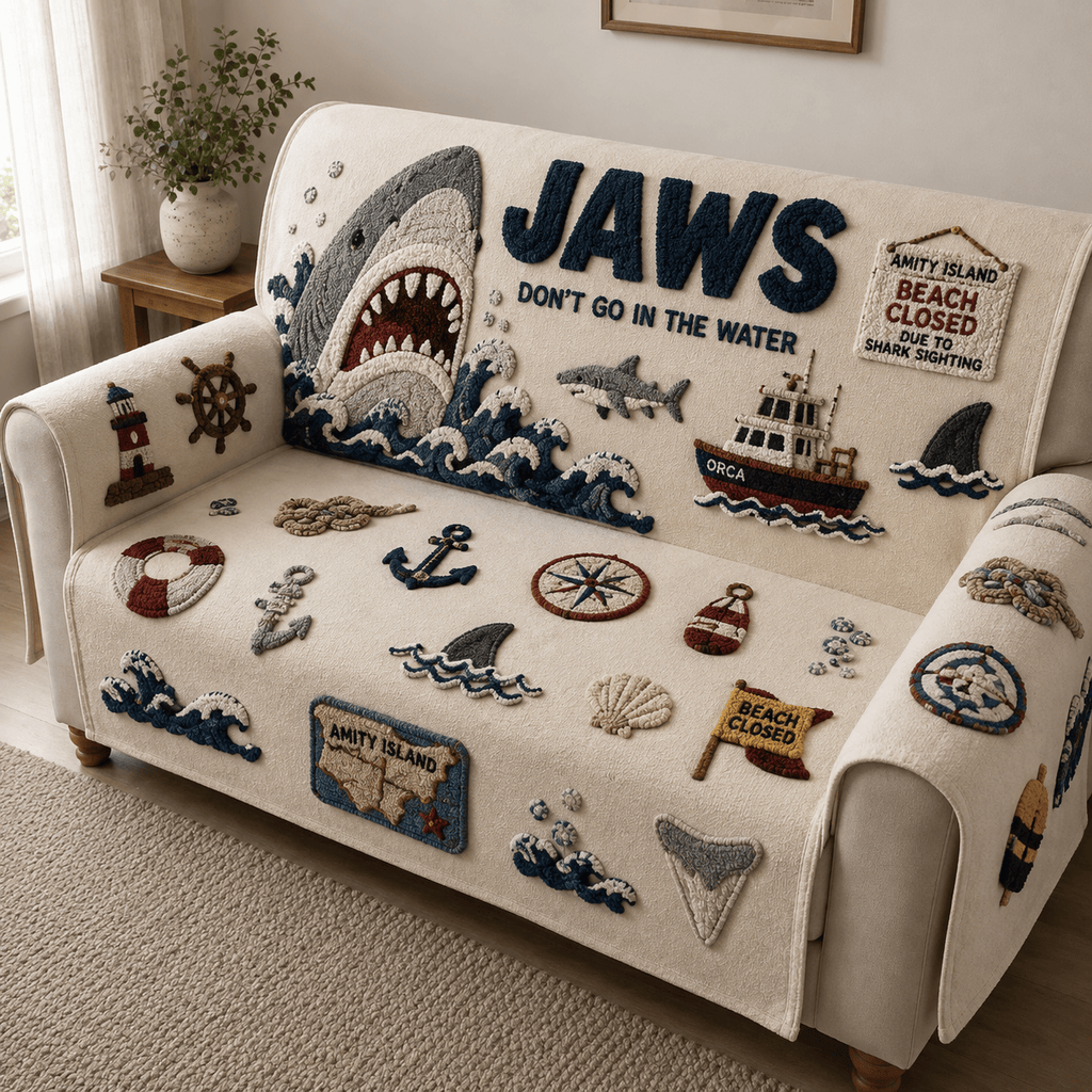 JAWS Tufted Sofa Cover & Pillow Set DNBN