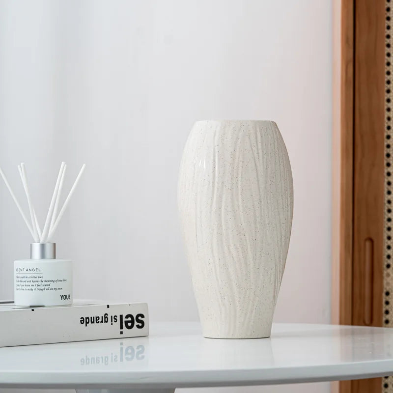 Straight tube vase ceramic products semi nude flower inserts human body crafts decorative ornaments